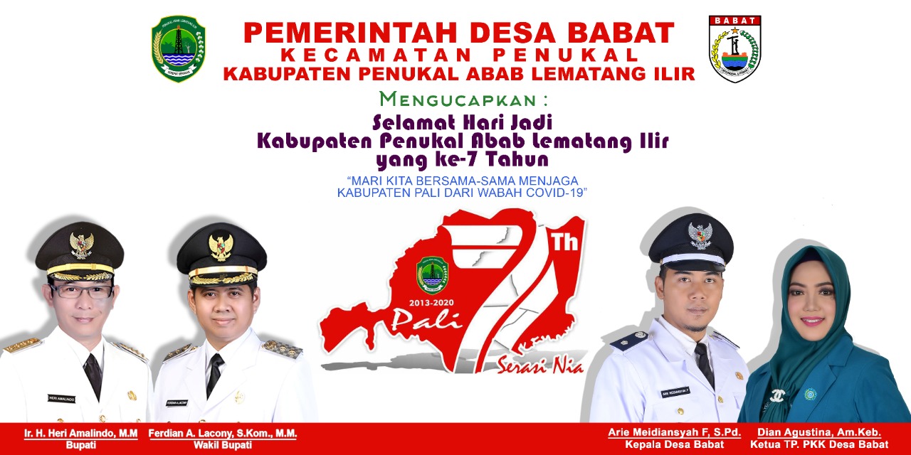Selamat Hari Jadi PALI ke 7 Tahun 2020